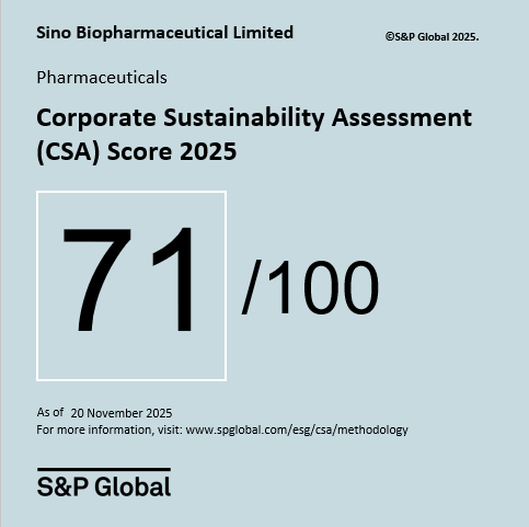 中国生物制药标普全球可持续发展评分再创新高，ESG领导力跻身全行业排名前列